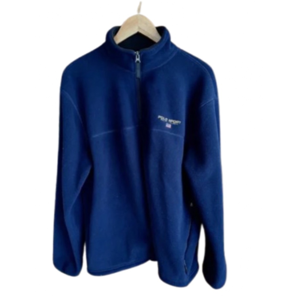 POLO SPORT RALPH LAUREN men's fleece 1/4 zip jacket LRG worn only 2 twice